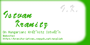 istvan kranitz business card